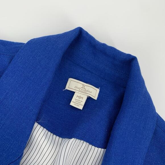 Jules & Leopold Casual Oversized Boxy Fit Open Front Blazer Jacket Medium Blue M - Picture 3 of 7